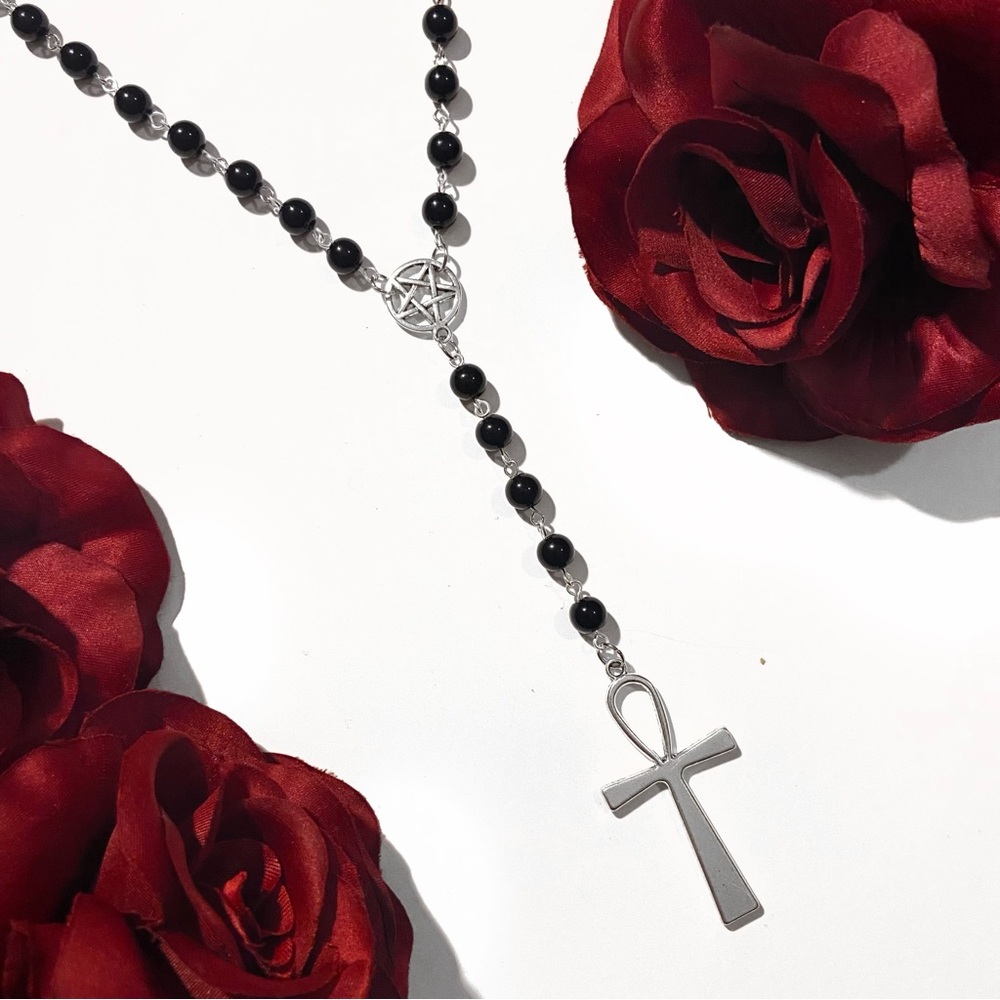 Witchy Ankh Pentagram Rosary